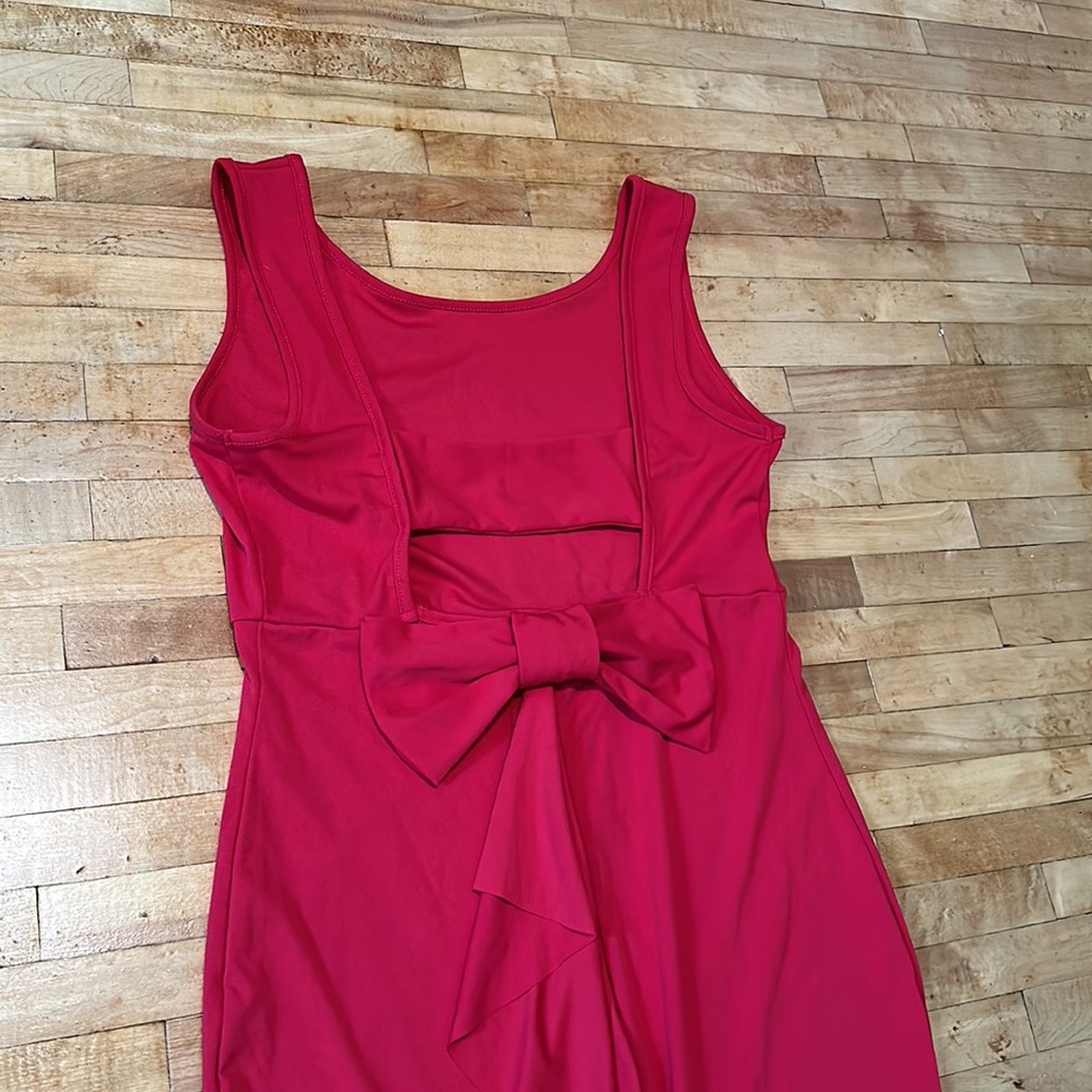 Red Ruffle Train Formal - Picture 5 of 12